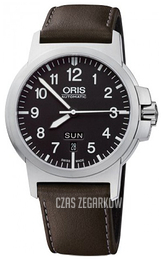 Oris Aviation Czarny/Skóra Ø42 mm 01 735 7641 4164-07 5 22 55