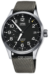 Oris Aviation Czarny/Skóra Ø45 mm 01 748 7710 4164-07 5 22 17FC