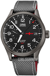 Oris Aviation Czarny/Skóra Ø45 mm 01 748 7710 4284-Set