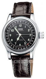 Oris Aviation Czarny/Skóra Ø40 mm 01 754 7543 4064-07 5 20 53