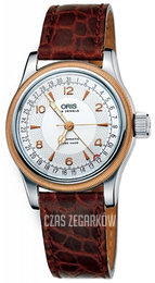 Oris Aviation Srebrny/Skóra Ø40 mm 01 754 7543 4361-07 5 20 52