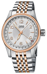 Oris Aviation Srebrny/Stal w kolorze różowego złota Ø40 mm 01 754 7679 4331-07 8 20 32