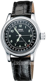 Oris Aviation Czarny/Skóra Ø40 mm 01 754 7696 4064-07 5 20 53