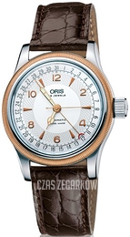 Oris Aviation Srebrny/Skóra Ø40 mm 01 754 7696 4361-07 5 20 52