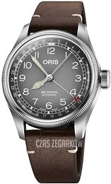 Oris Big Crown Szary/Skóra Ø38 mm 01 754 7779 4063-Set