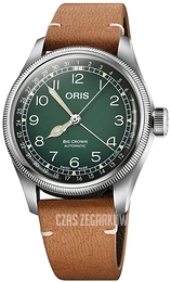 Oris Big Crown Zielony/Skóra Ø38 mm 01 754 7779 4067-Set
