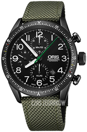 Oris Aviation Czarny/Skóra Ø44 mm 01 774 7661 7734-Set TS
