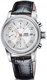 Oris Aviation Srebrny/Skóra Ø42 mm 674 7567 4061 LS