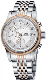 Oris Aviation Srebrny/Stal Ø42 mm 674 7567 4361 MB