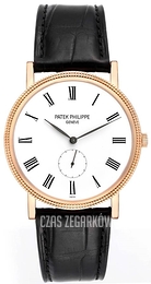 Patek Philippe Calatrava Clous De Paris Biały/Skóra Ø36 mm 5119R/001
