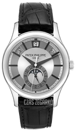 Patek Philippe Complicated Annual Calender Srebrny/Skóra Ø40 mm 5205G/001