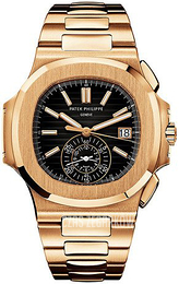 Patek Philippe Nautilus Czarny/18 karatowe różowe złoto Ø40.5 mm 5980/1R/001