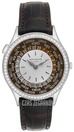 Patek Philippe Complicated World Time Srebrny/Skóra Ø36 mm 7130G