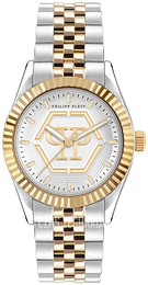 Philipp Plein Street Couture Srebrny/Stal w odcieniu złota Ø38 mm PW2BA0323