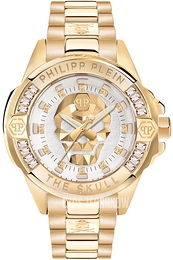 Philipp Plein The Skull Srebrny/Stal w odcieniu złota Ø41 mm PWNAA0722