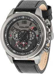 Police Czarny/Skóra Ø50 mm 15132JSU.61