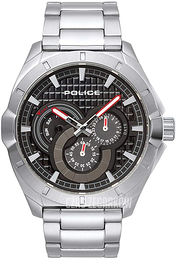 Police Czarny/Stal Ø46 mm 15388JS02M