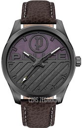 Police Grille Szary/Skóra Ø42 mm PEWJA2121402