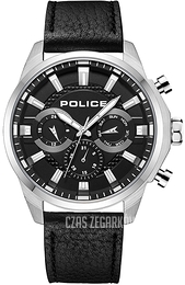 Police Menelik Czarny/Skóra Ø46 mm PEWJF2204207
