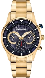 Police Driver Niebieski/Stal w odcieniu złota Ø45 mm PEWJK2014302