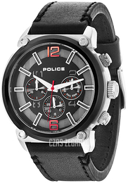 Police Czarny/Skóra Ø50 mm PL14378JSTB/02