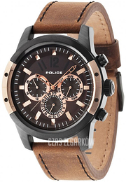 Police Brązowy/Skóra Ø50 mm PL14528JSBR/12