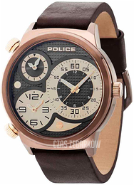 Police Elapid Czarny/Skóra Ø50 mm PL14542JSBN/65