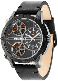 Police Rattlesnake Czarny/Skóra Ø50 mm PL14699JSB/02