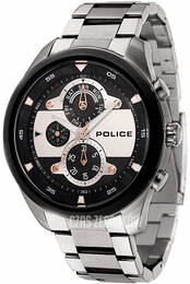 Police Marine Czarny/Stal Ø50 mm PL14836JSTB.02M