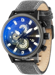 Police Niebieski/Skóra Ø46 mm PL15037JSBU.02