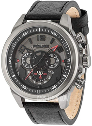 Police Belmont Szary/Skóra Ø50 mm PL15132JSU/61