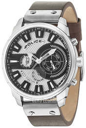 Police Leicester Srebrny/Skóra Ø50 mm PL15217JS/04A