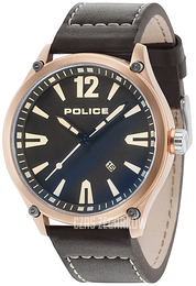 Police Czarny/Skóra Ø48 mm PL15244JBR/02