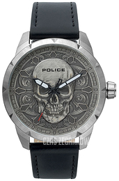 Police Mystic Srebrny/Skóra Ø46 mm PL15397JS/57