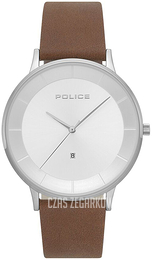 Police Srebrny/Skóra Ø42 mm PL15400JS/04