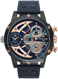 Police Niebieski/Skóra Ø50 mm PL15406JSU/03