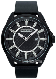 Police Checkmate Czarny/Skóra Ø50 mm PL15408JSB/02