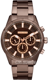 Police Brązowy/Stal Ø46 mm PL15521JSBN.12M