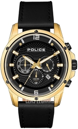 Police Shandon Czarny/Skóra Ø46 mm PL15525JSG.02