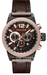 Police Brązowy/Skóra Ø47 mm PL15529JSBBN/12