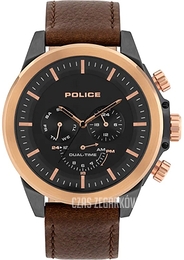 Police Belmont Czarny/Skóra Ø52 mm PL15970JSUR.02