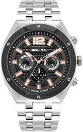 Police Kediri Czarny/Stal Ø46 mm PL15995JSTU.61M