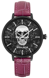 Police Miona Czarny/Skóra Ø36 mm PL16032MSB/02