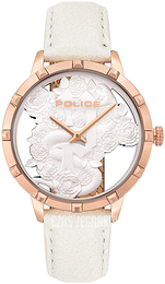 Police Biały/Skóra Ø36 mm PL16041MSR.01