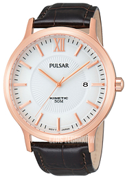 Pulsar Dress Biały/Skóra Ø44 mm PAR184X1