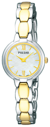 Pulsar Dress Biały/Stal w odcieniu złota Ø22 mm PEGF95X1