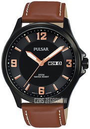 Pulsar Dress Czarny/Skóra Ø42 mm PJ6091X1