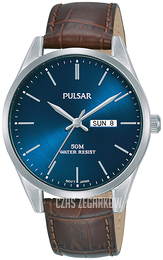 Pulsar Niebieski/Skóra Ø39 mm PJ6117X1