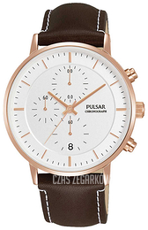 Pulsar Sport Biały/Skóra Ø40 mm PM3082X1