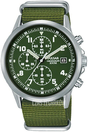 Pulsar Zielony/Tkanina Ø42 mm PM3127X1